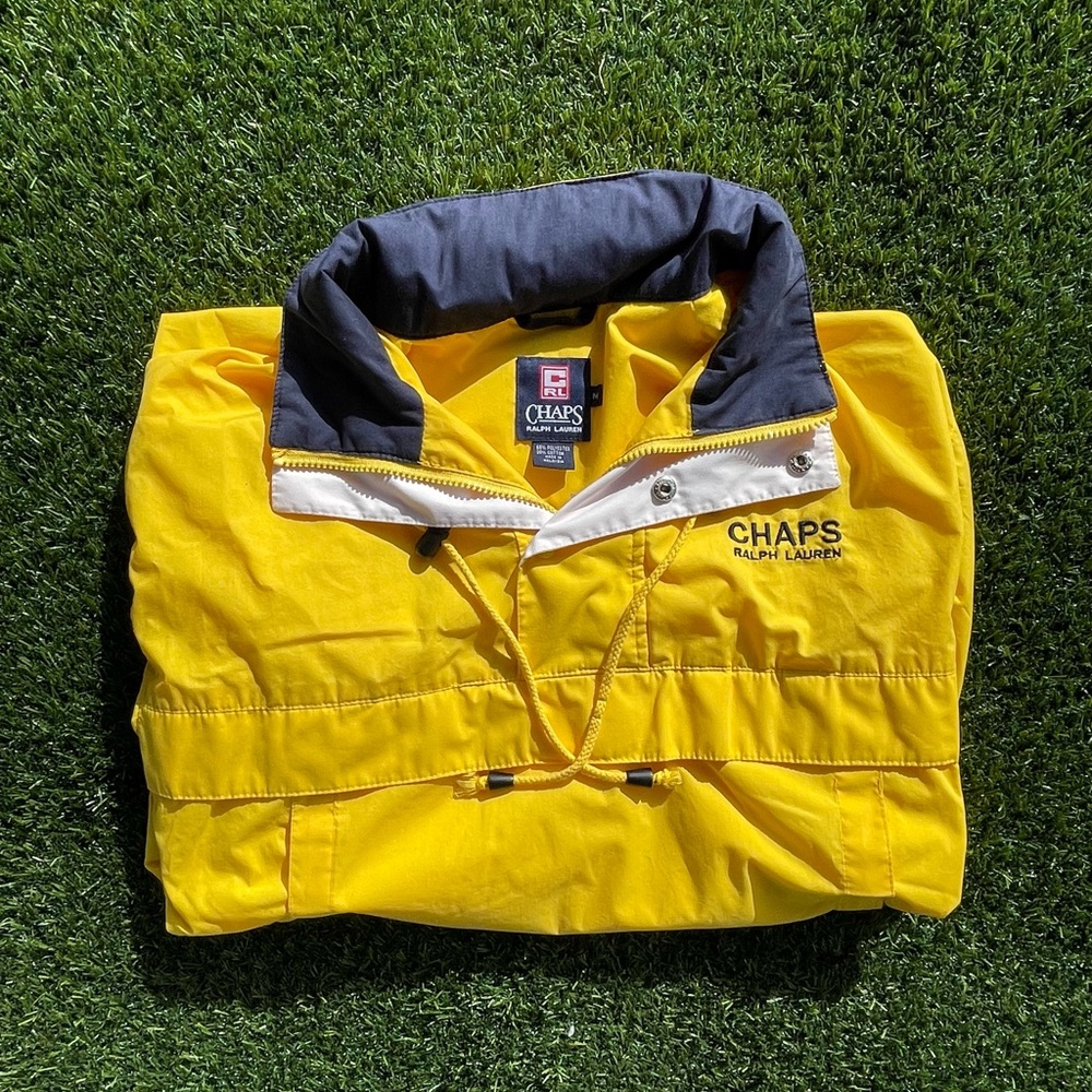 Y2K Chaps Ralph Lauren rain coat with hidden hood